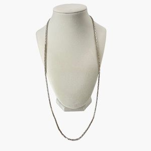 Eleven Silver Rectangle‎ Box Chain 30 Inch